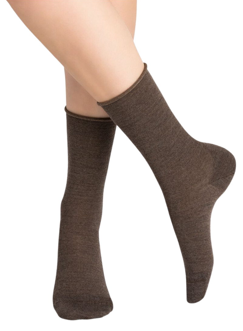 Roll Top Wool Socks