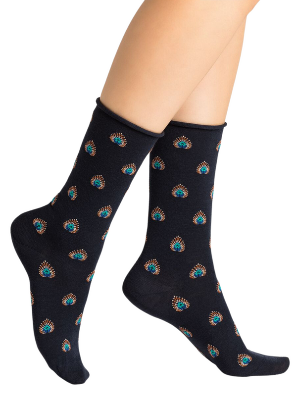 Fine Wool Peacock Socks