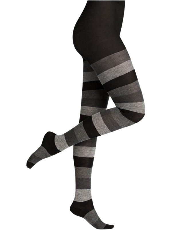 Striped Cotton Blend Tights