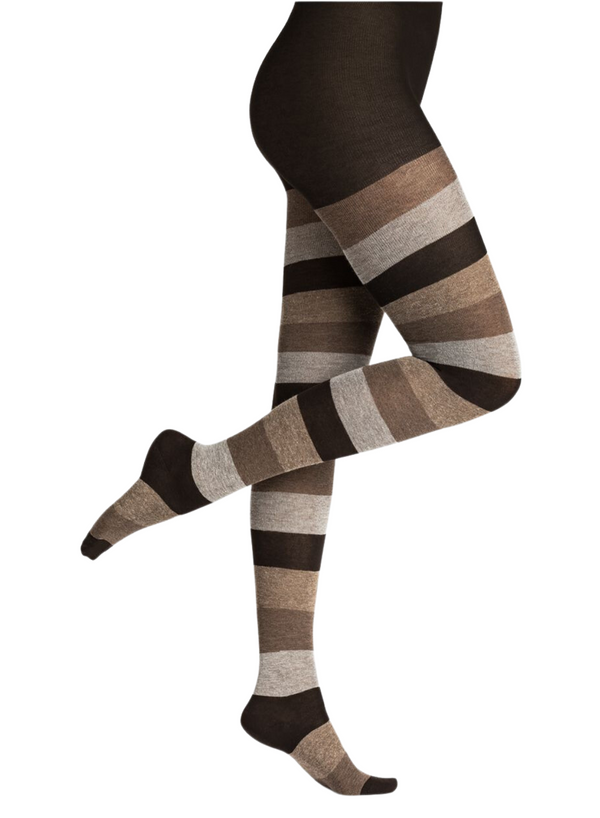 Striped Cotton Blend Tights