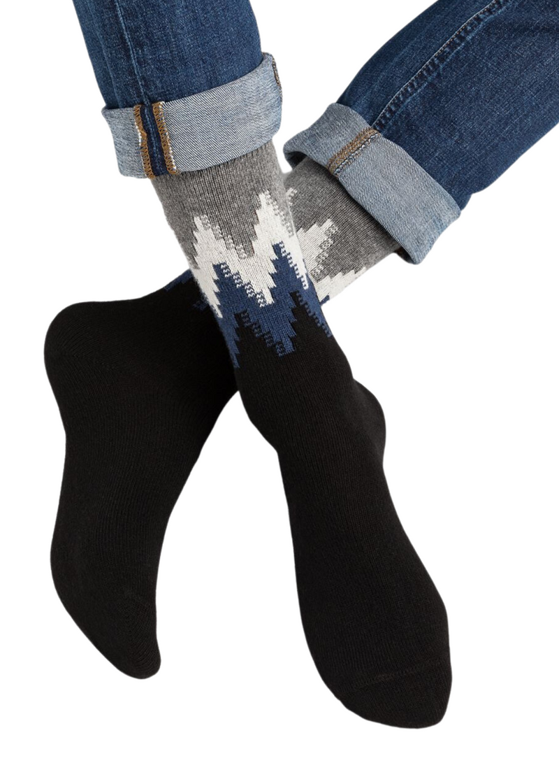 Wool & Cashmere Herringbone Socks