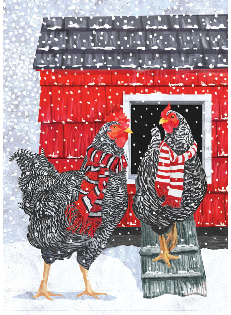 Winter Chickens Card