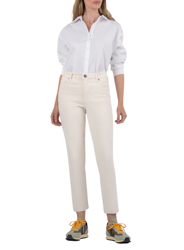 Reese High Rise Ankle Jean - Ecru