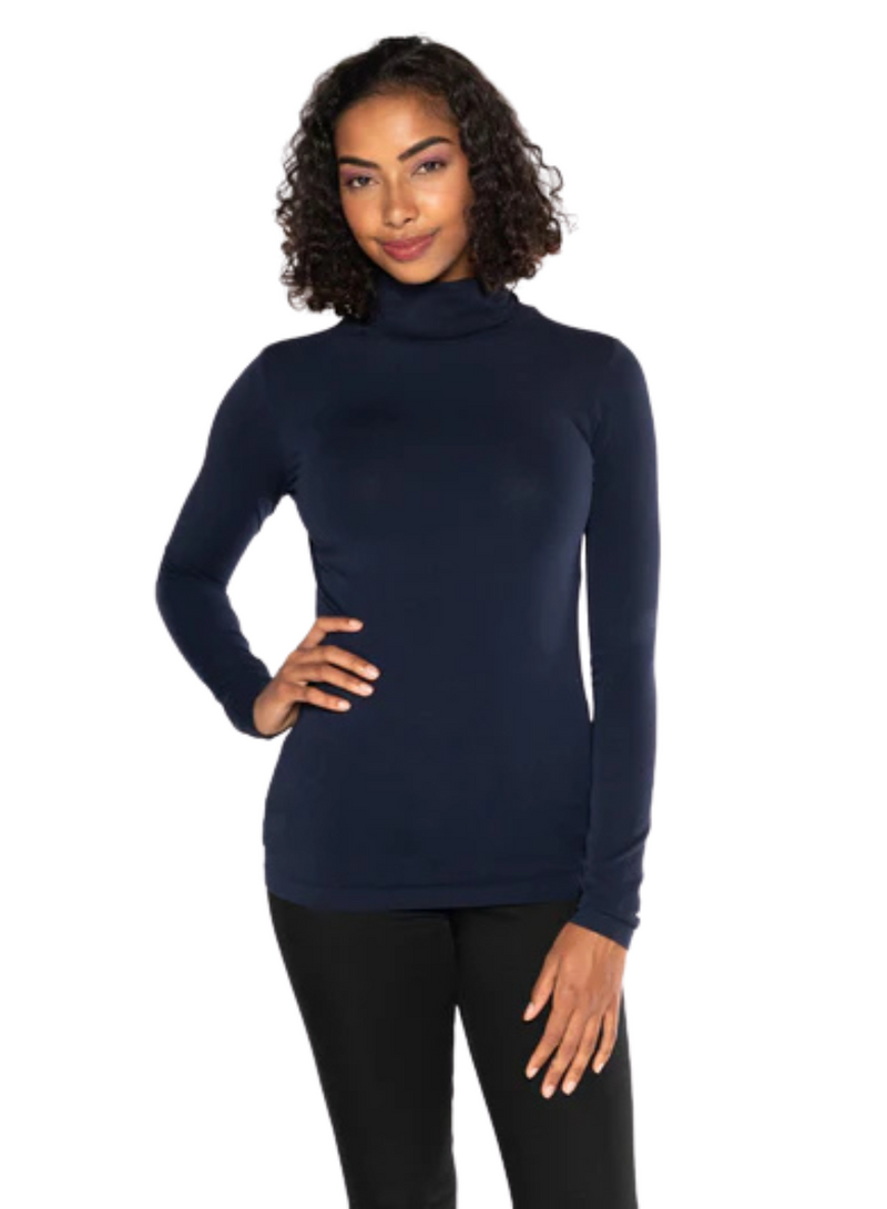 Bamboo Long-Sleeve Turtle-Neck