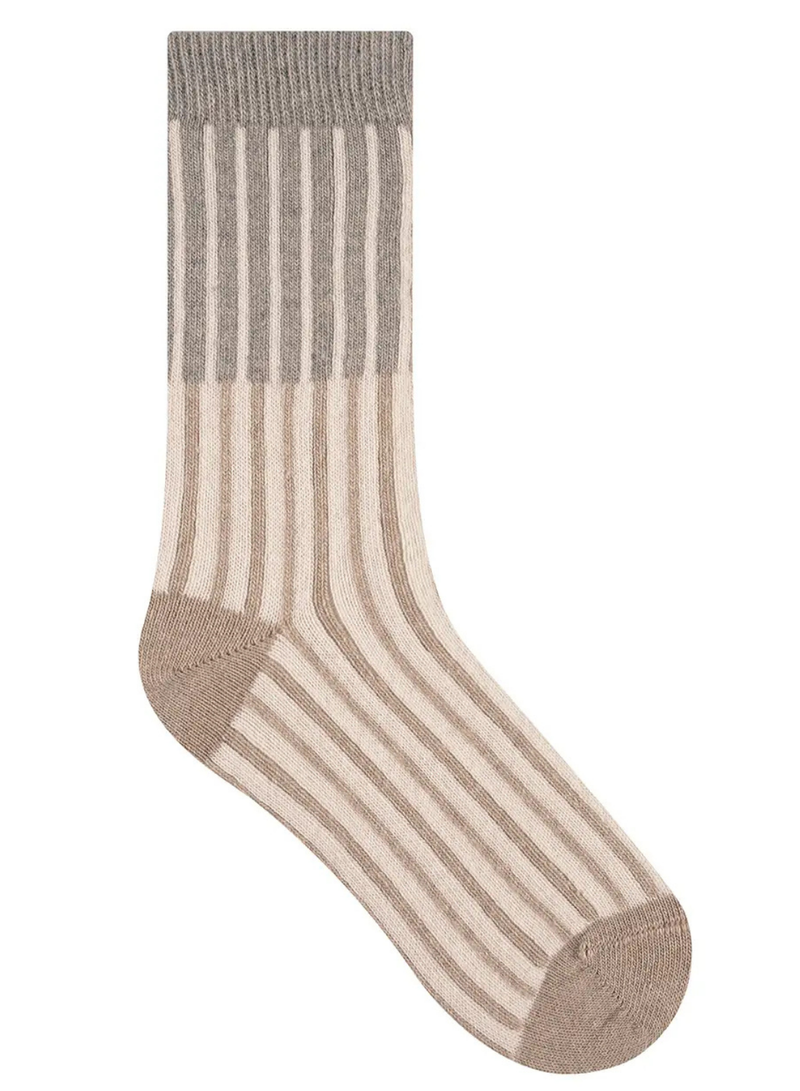 Vertical Stripe Cashmere Socks