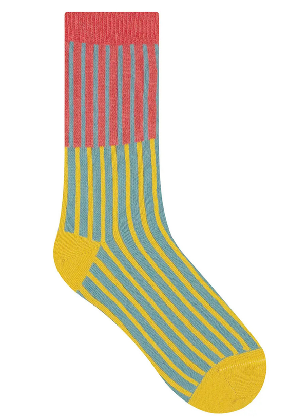 Vertical Stripe Cashmere Socks