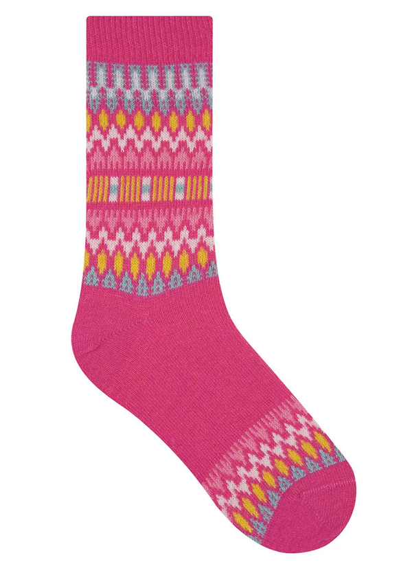 Norwegian Pattern Cashmere Socks