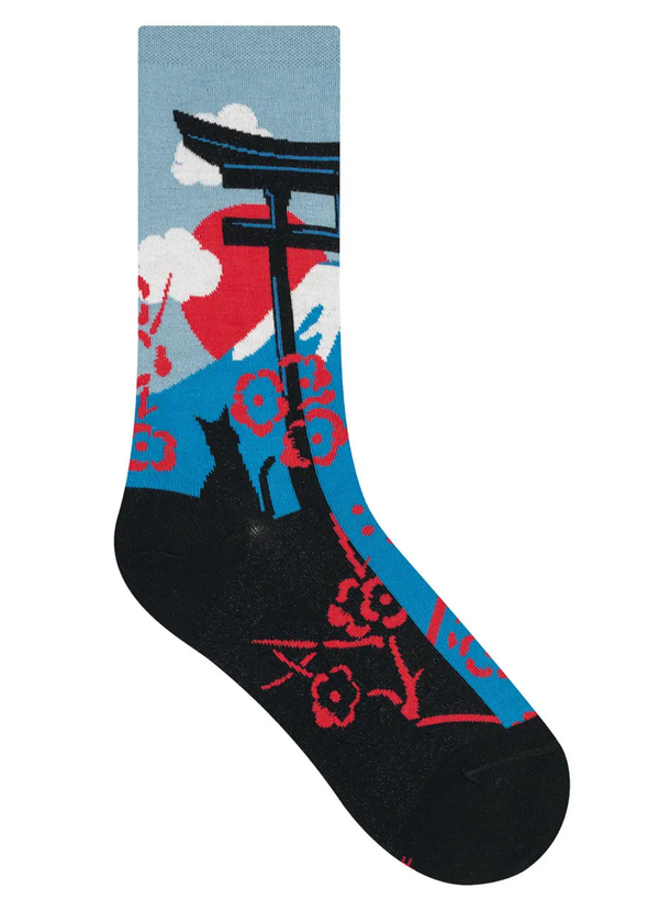 Mount Fuji Print Socks