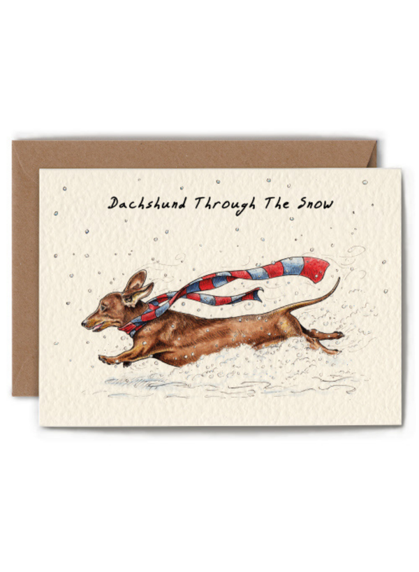 Dachshund Through the Snow Card