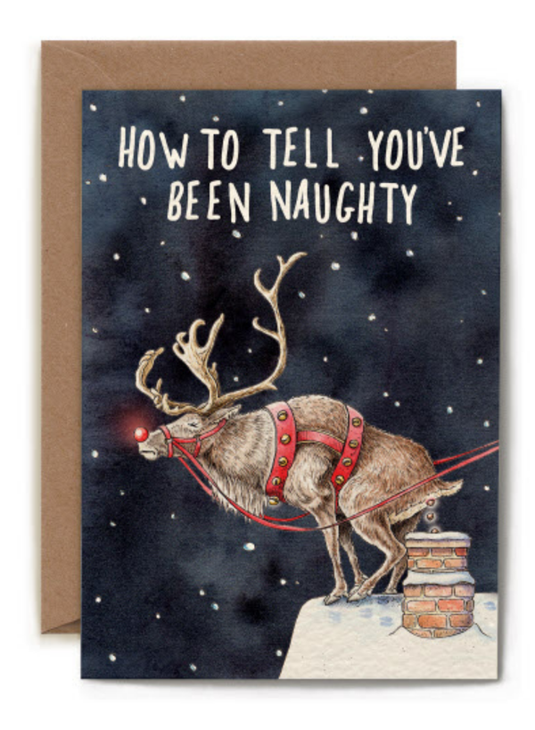 Naughty Reindeer Card