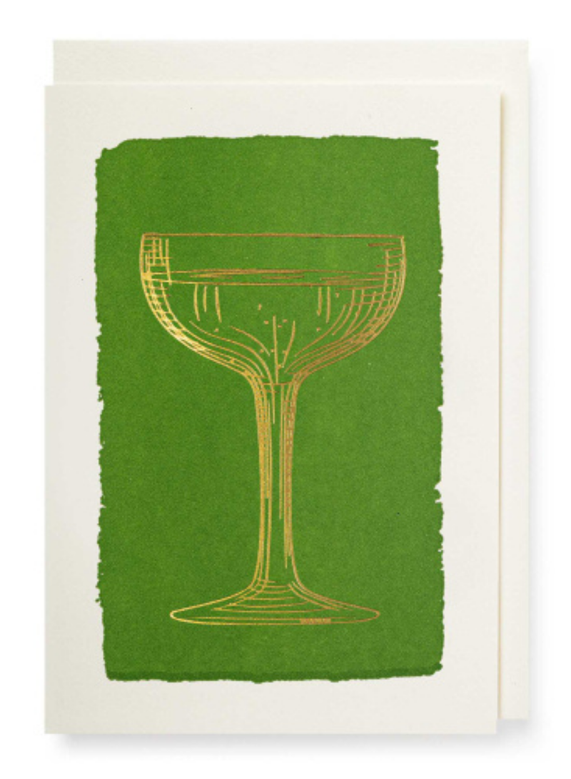 Gold Champagne Mini Card