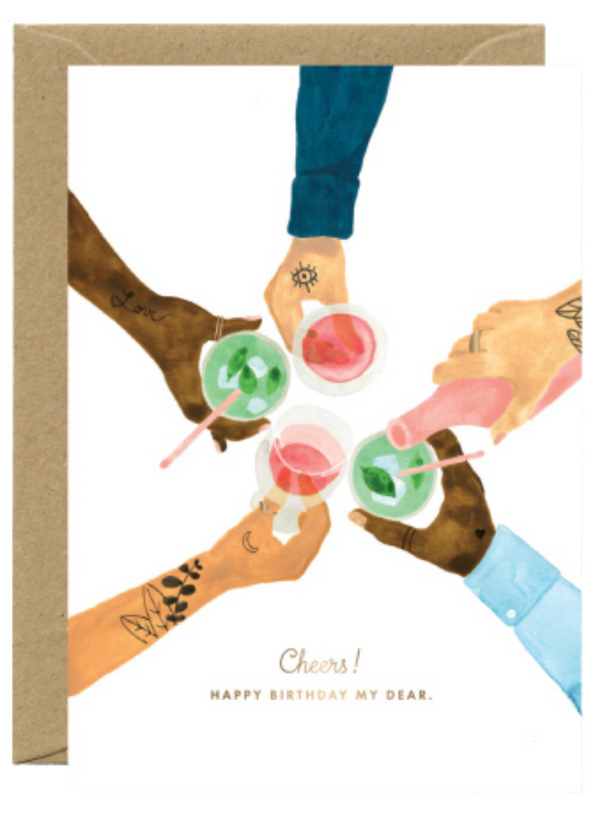 Gold Cheers Card