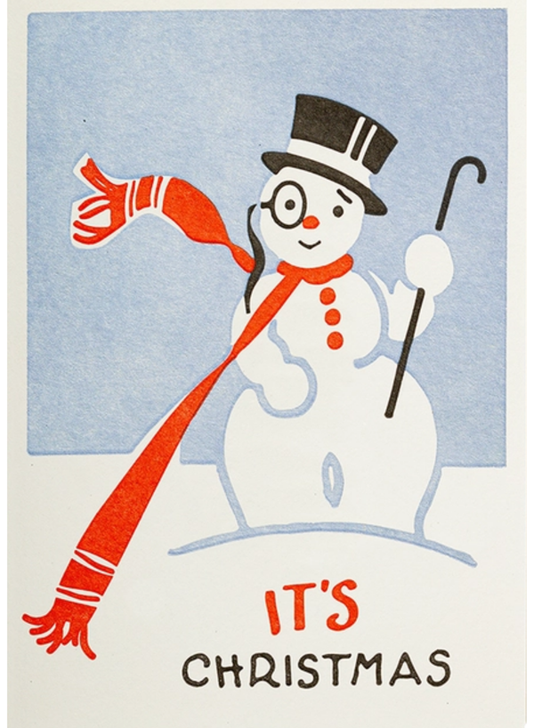 Christmas Snowman Mini Card