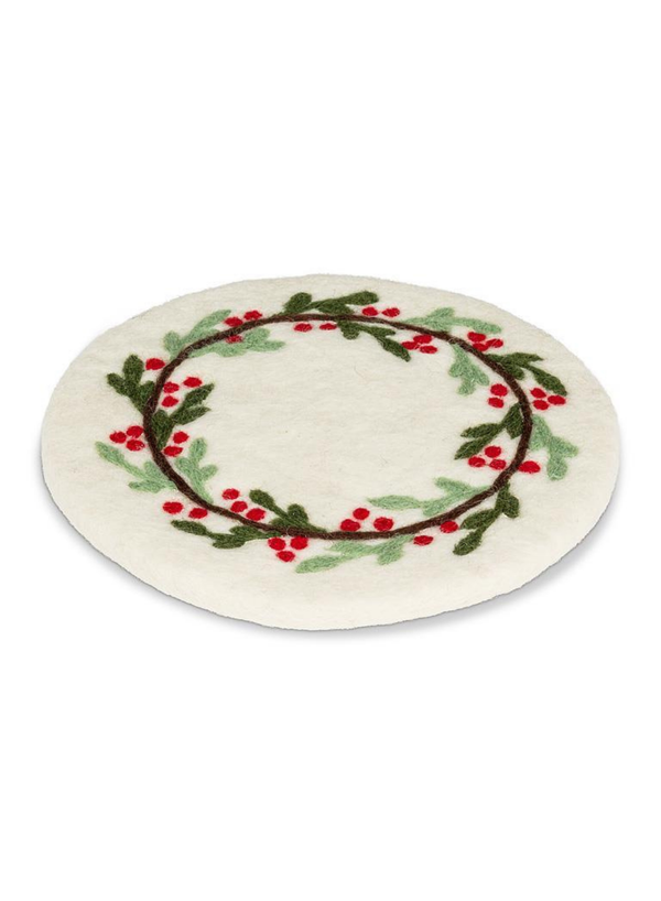 Mistletoe & Berries Trivet