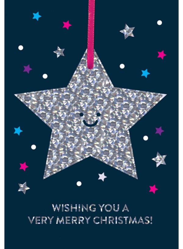 Sparkly Star Bauble Card