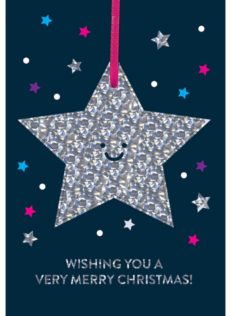 Sparkly Star Bauble Card