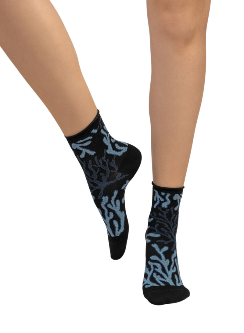 Velvet Coral Ankle Socks