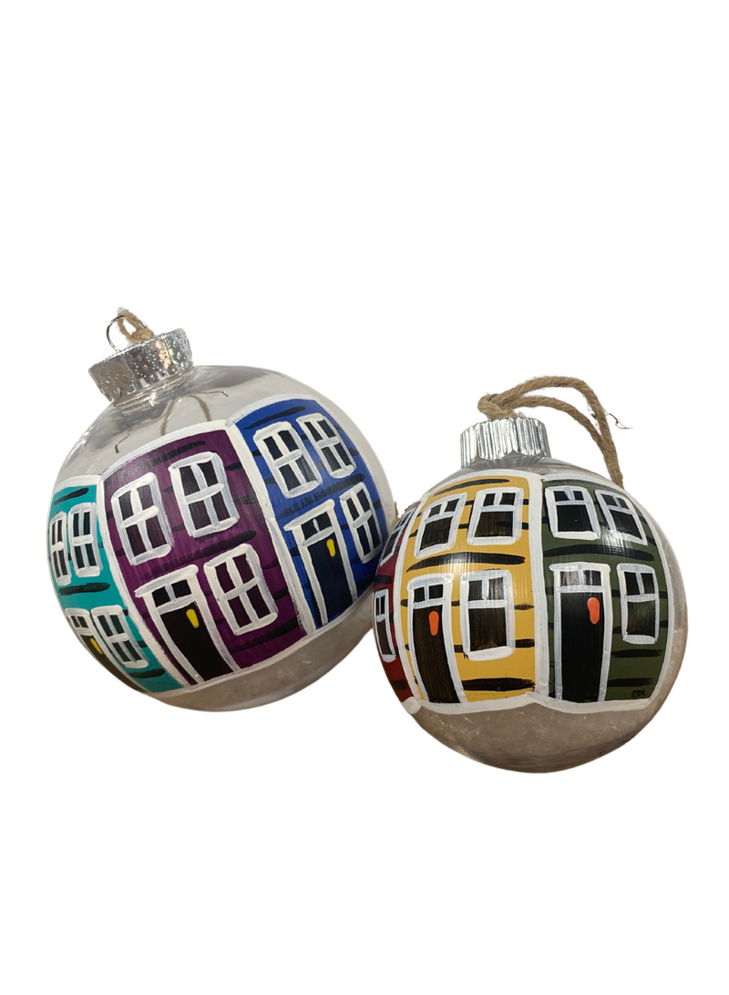 Hand Painted Row Houses Bulbs