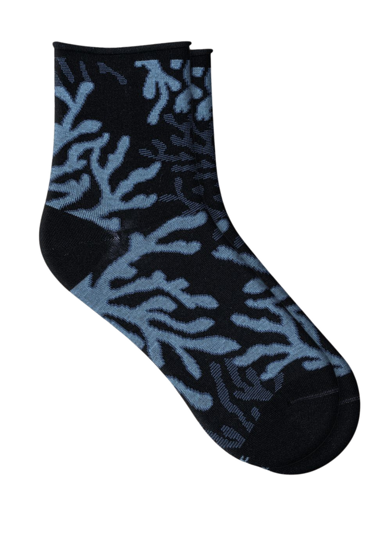 Velvet Coral Ankle Socks