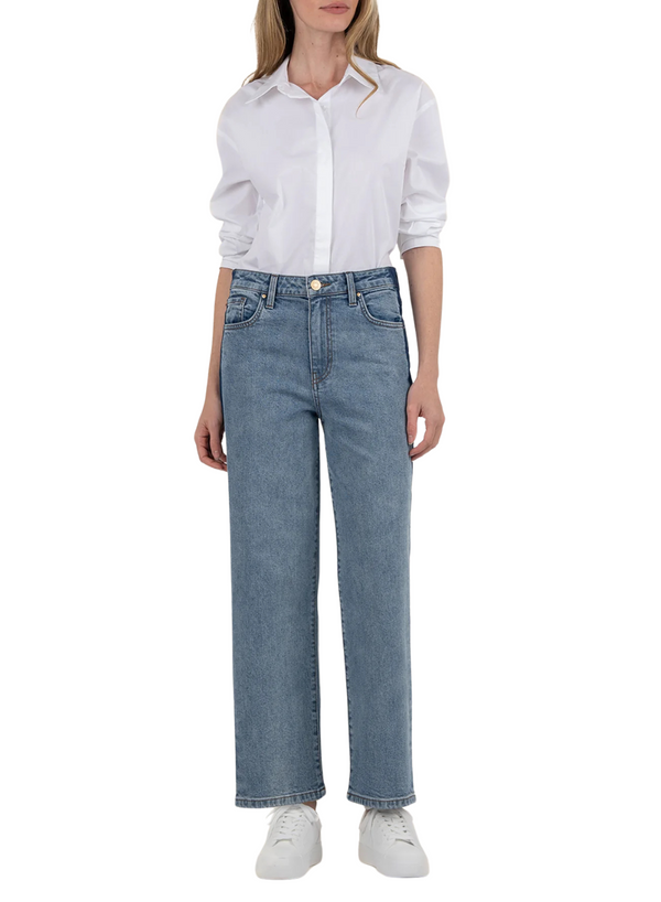 Charlotte Side Shadow Wide Leg Jean