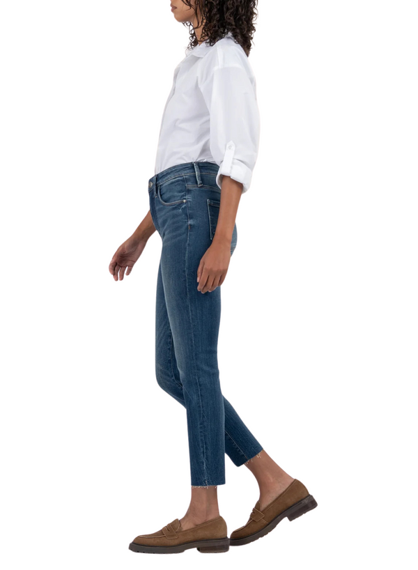 Charlize High Rise Cigarette Raw Hem Jean