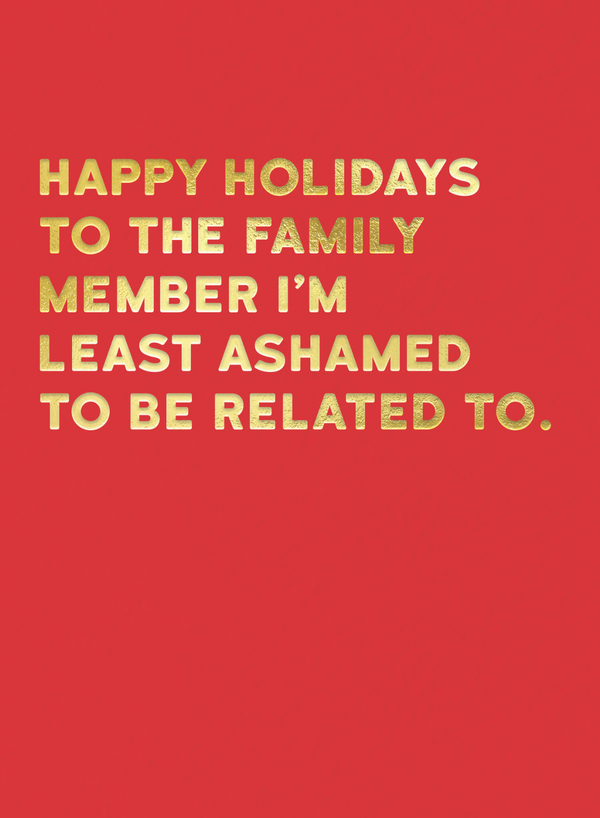 Least Ashamed Holiday Card