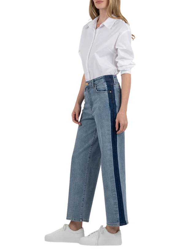 Charlotte Side Shadow Wide Leg Jean