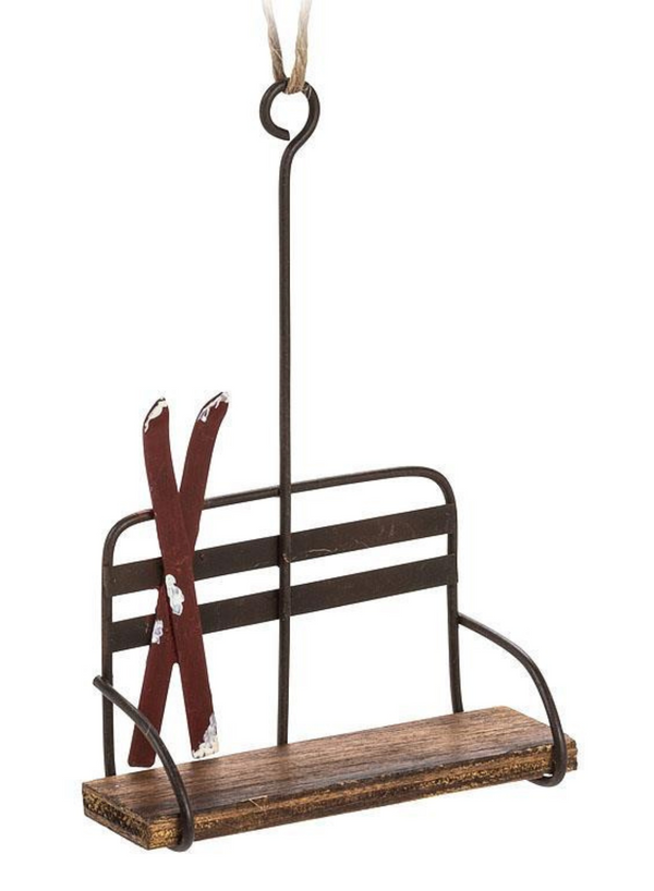 Chair Lift with Skis Ornament