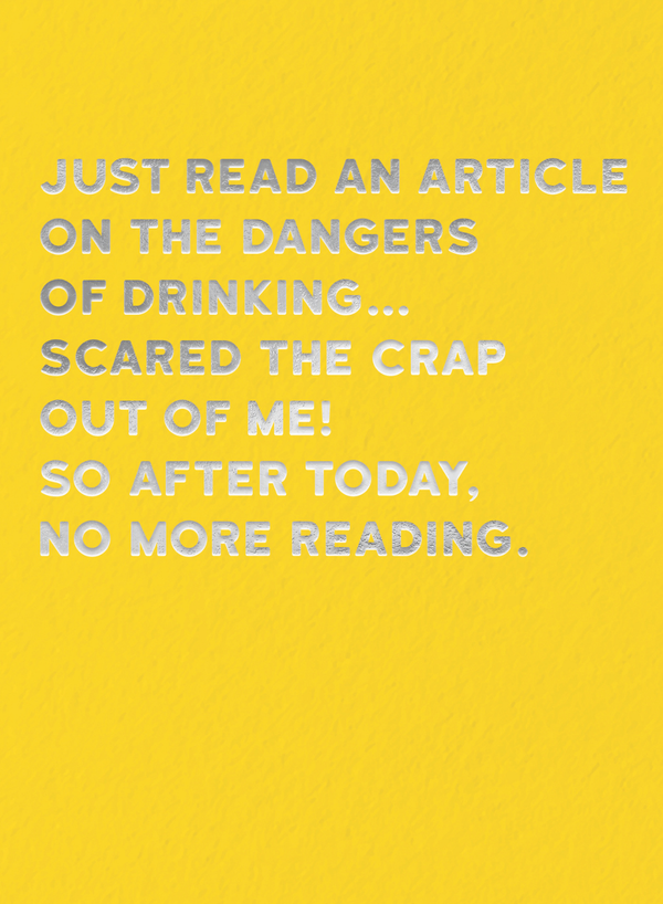 No More Reading Card