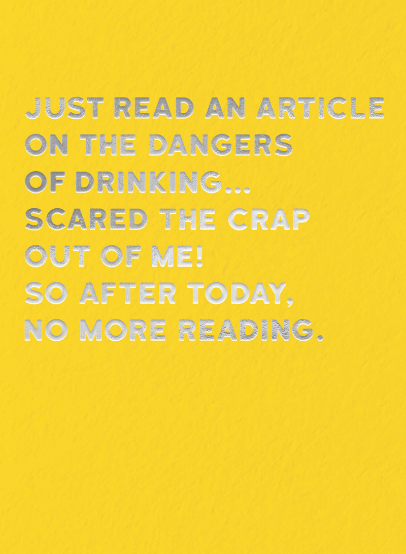 No More Reading Card