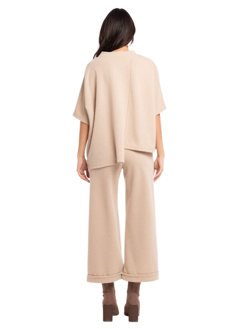 Asymmetrical Short Sleeve Sweater