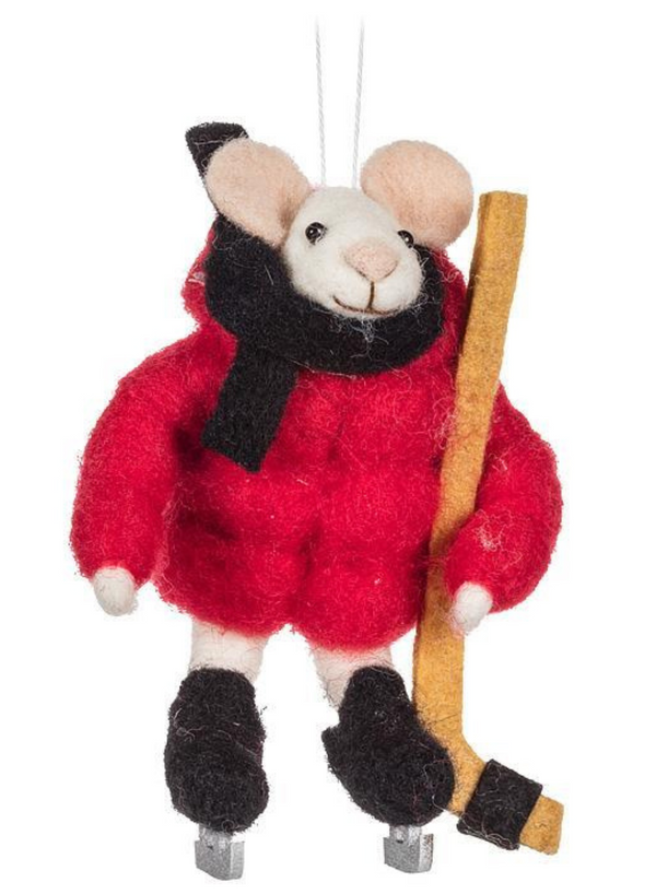 Hockey Mouse Ornament