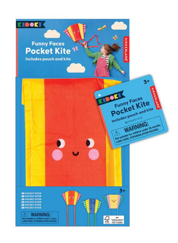 Kidoki Funny Faces Pocket Kites