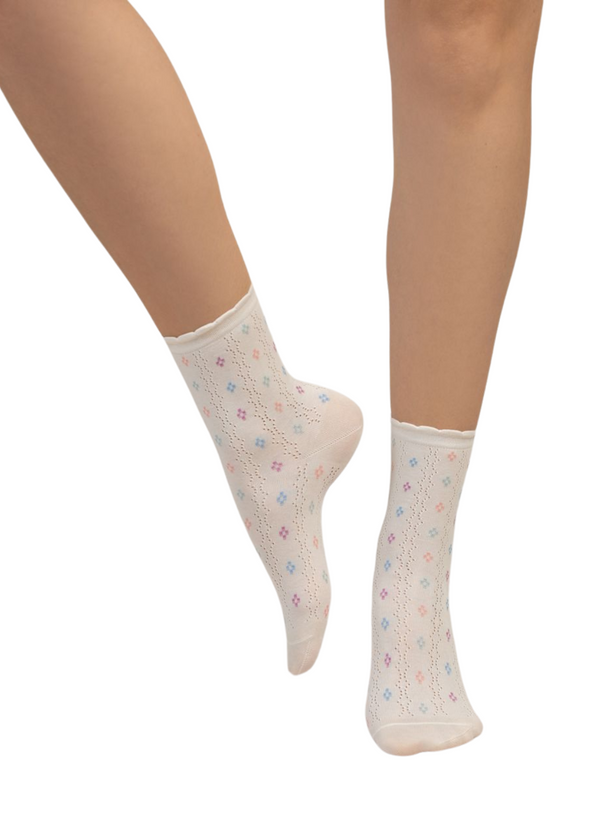 Openwork Diamond Ankle Socks