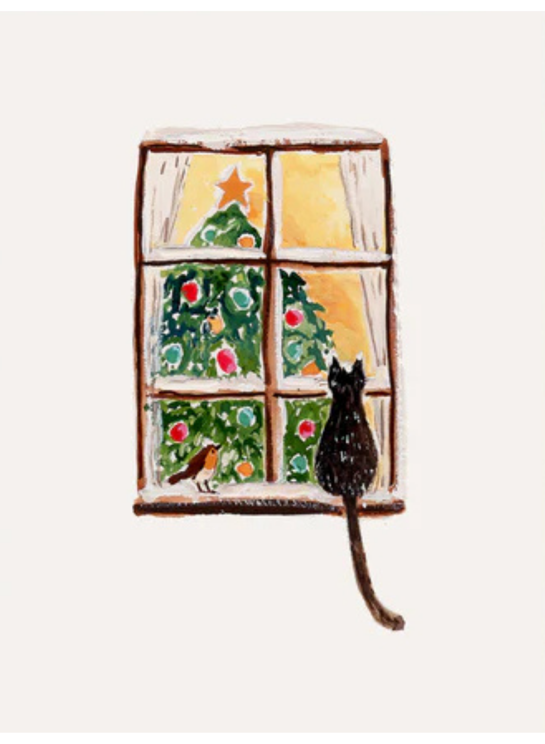 Winter Window Cat Mini Card – Johnny Ruth