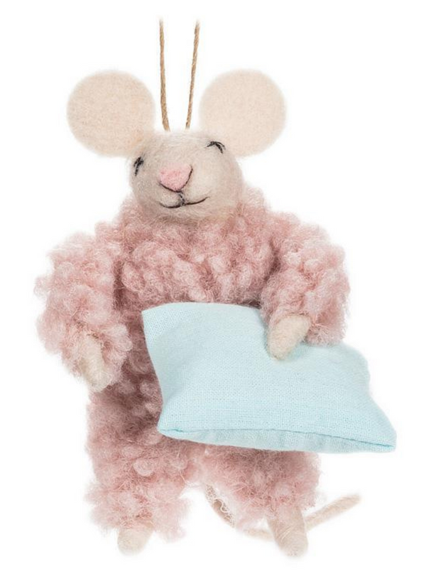 Sleepy Mouse Ornament