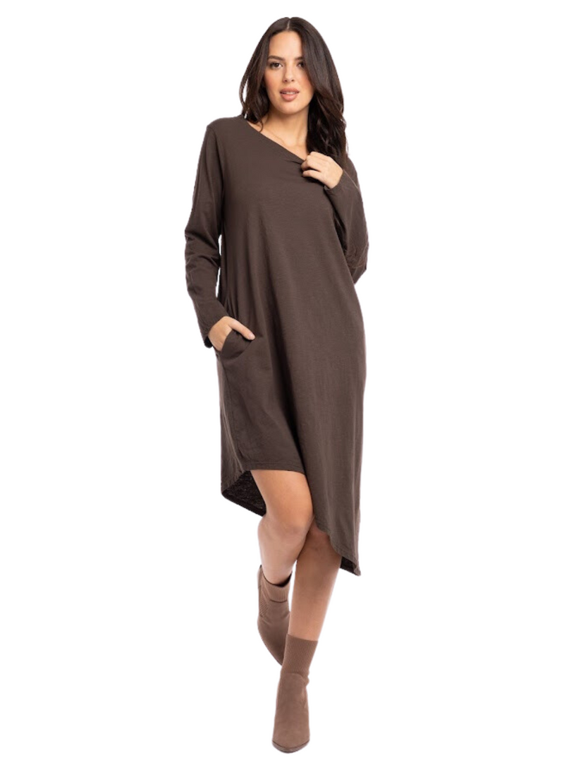 Asymmetrical Slub Dress