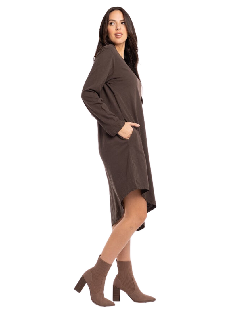 Asymmetrical Slub Dress
