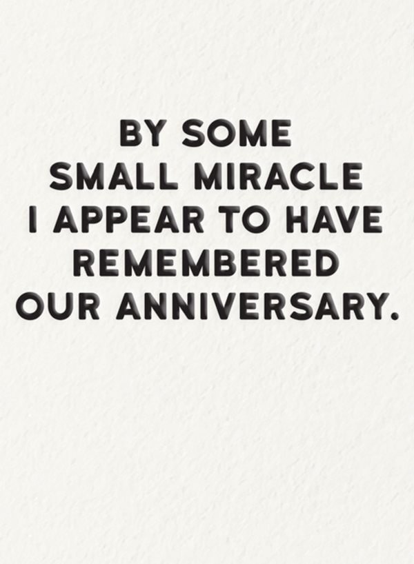 Miracle Anniversary Card