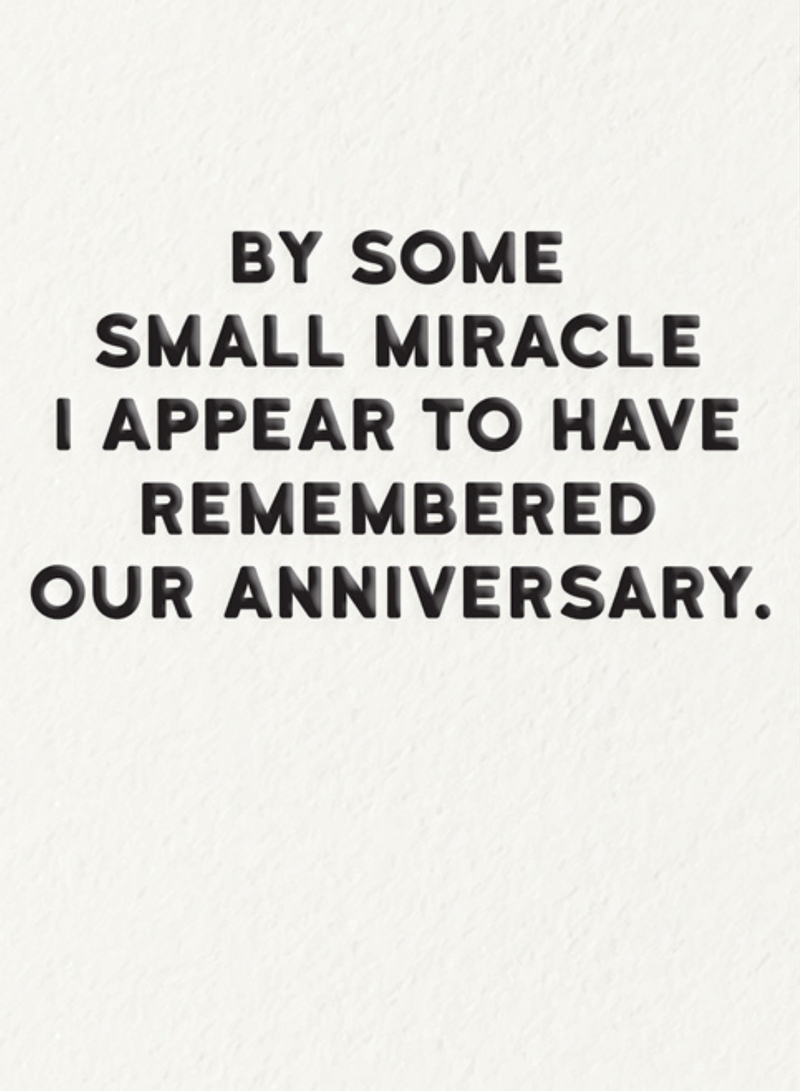 Miracle Anniversary Card