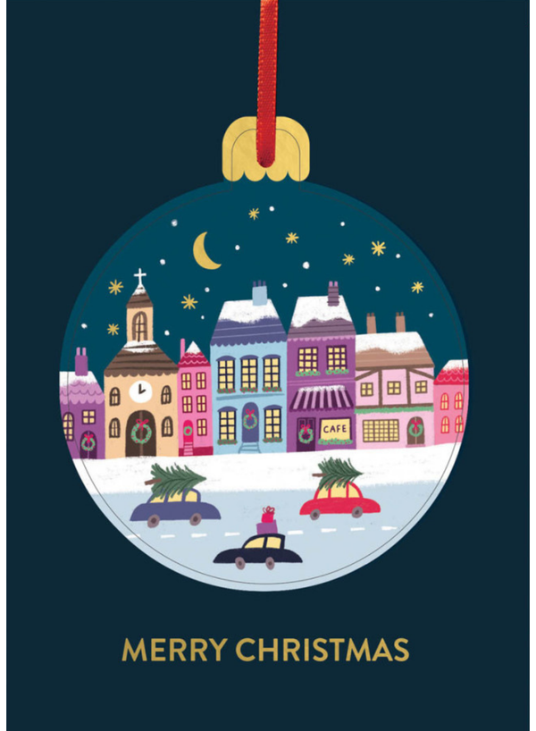 Christmas Town Die Cut Card