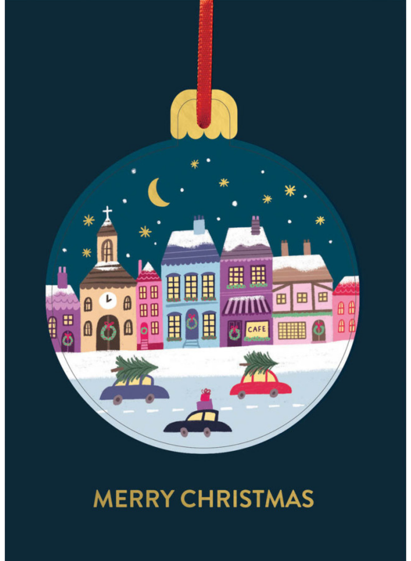 Christmas Town Die Cut Card