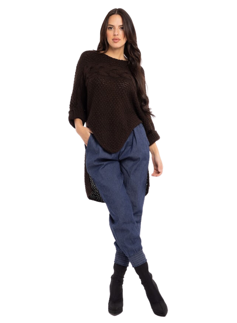 High-Low Knit Sweater