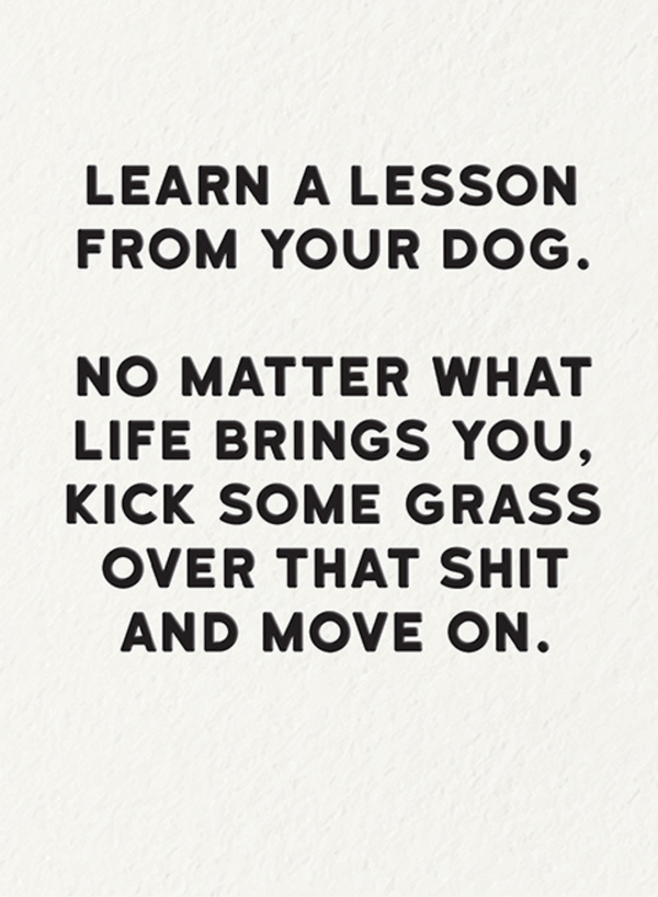 Lesson From Your Dog Card