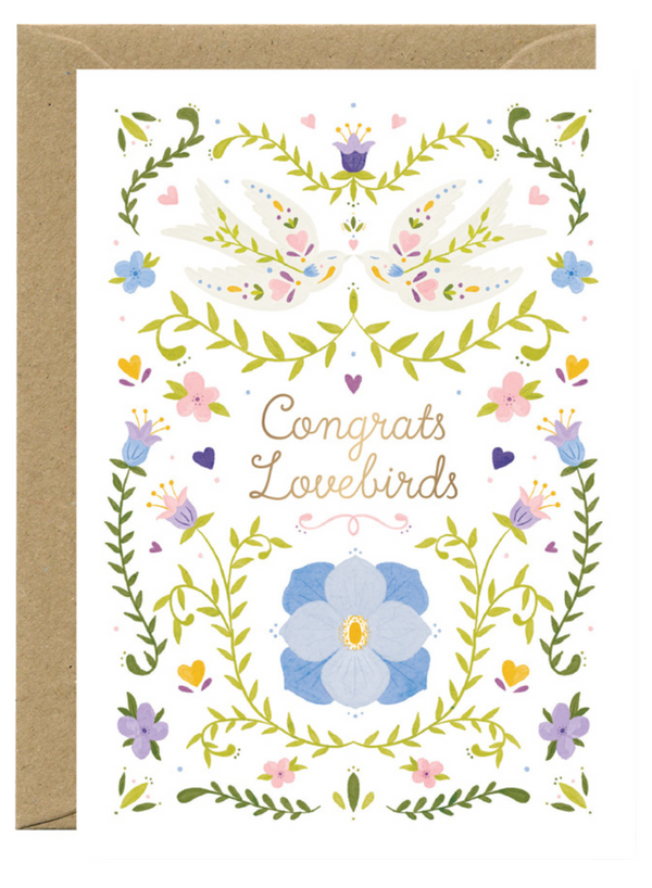 Congrats Lovebirds Card