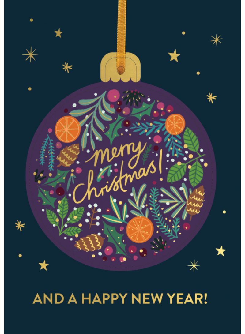 Festive Foliage Bauble Card