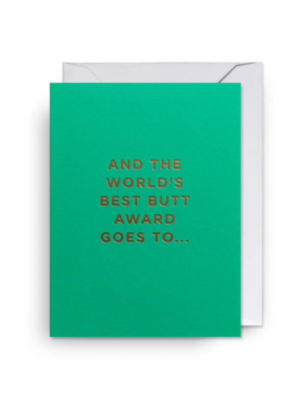 Worlds Best Butt Award Mini Card