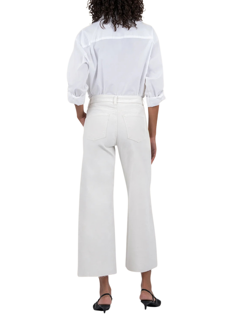 Meg High Rise Fab Ab Wide Leg Raw Hem