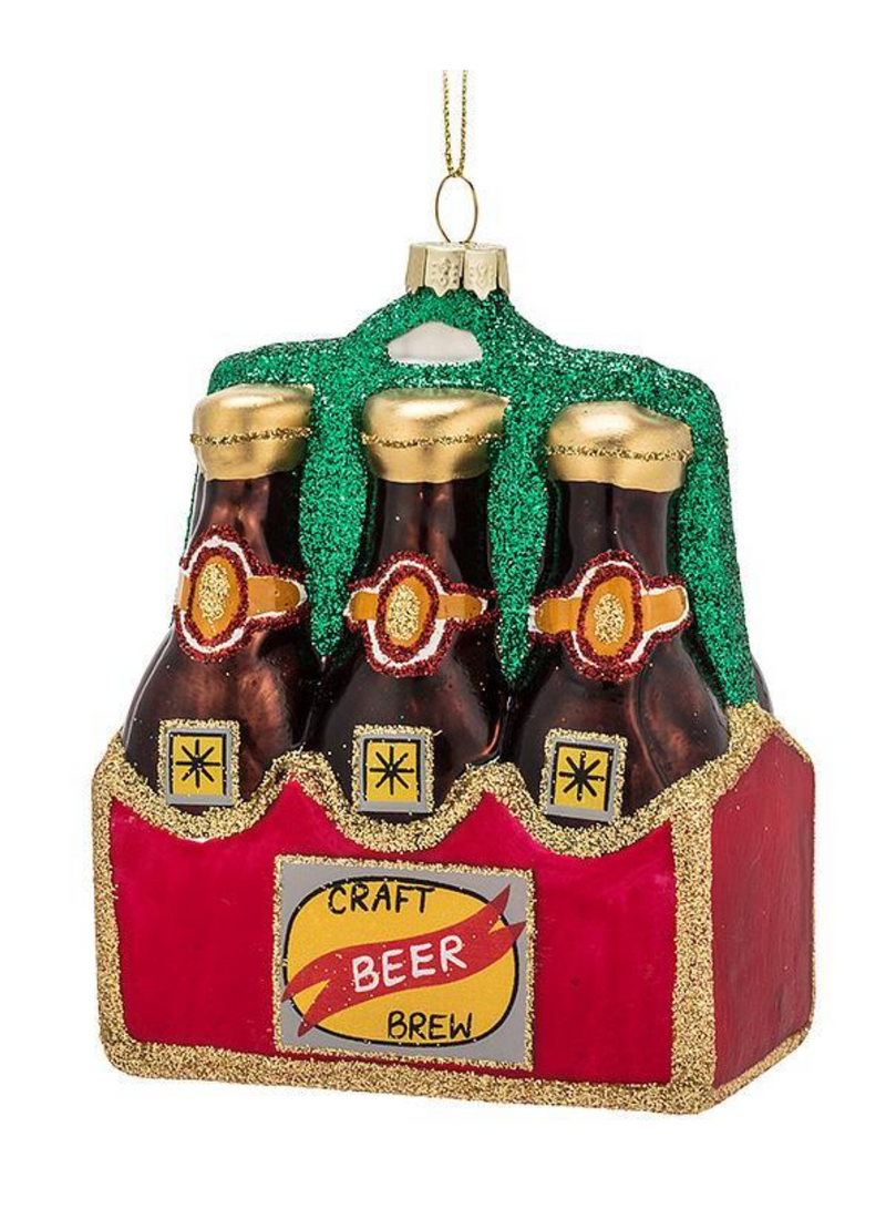 Six Pack Beer Bottle Ornament