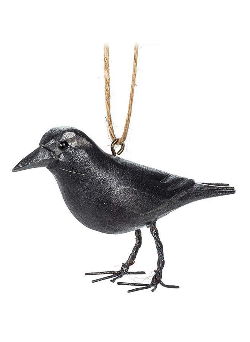 Crow Carved Ornament